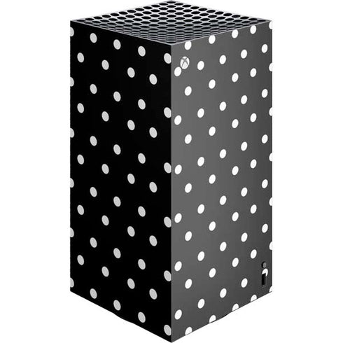 Black and White Polka Dots XBox Series X Digital Edition Console Skin